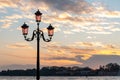 Sunset in Venice, view from Castello District Royalty Free Stock Photo