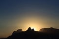 Sunset Vidigal Ipanema Leblon, Rio de Janeiro Royalty Free Stock Photo