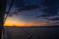 Sunset view from Alaska Cruise Royalty Free Stock Photo