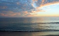 Sunset view of Aliso Beach, Laguna Beach, California