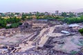 Sunset view of the ancient Roman-Byzantine city of Bet Shean