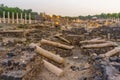 Sunset view of the ancient Roman-Byzantine city of Bet Shean