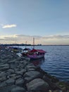 Sunset View from Ancol Beach, North Jakarta.