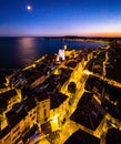 Sunset view of Antibes, a resort town between Cannes and Nice on the French Riviera Royalty Free Stock Photo