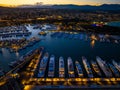 Sunset view of Antibes, a resort town between Cannes and Nice on the French Riviera Royalty Free Stock Photo