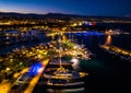 Sunset view of Antibes, a resort town between Cannes and Nice on the French Riviera Royalty Free Stock Photo