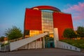 Sunset view of ARoS Aarhus Art Museum in Denmark Royalty Free Stock Photo