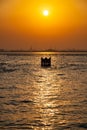 Sunset view of Bahrain Beach and Sea Royalty Free Stock Photo