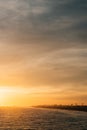 Sunset view from the Balboa Pier in Newport Beach, Orange County, California Royalty Free Stock Photo