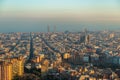 Sunset view of Barcelona, Spain Royalty Free Stock Photo