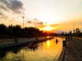 Sunset view at BatÃÂ±park. Royalty Free Stock Photo