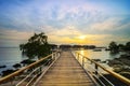 Sunset view-1 from batam island riau indonesia asia Royalty Free Stock Photo