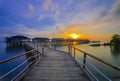 Sunset view-2 from batam island riau indonesia asia Royalty Free Stock Photo