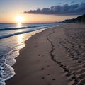 Sunset View at the Beach - Hyper Realistic Ultra Detailed Scene with Clouds and Water