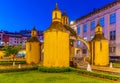 Sunset view of beautiful Jardim da Manga at Coimbra, Portugal Royalty Free Stock Photo