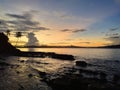 Sunset view of the beautiful landscape in the Indian ocean