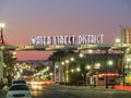 Sunset view of the beautiful Water Street District Royalty Free Stock Photo