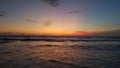 Sunset view in Berawa Beach, Bali Royalty Free Stock Photo