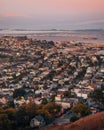 Sunset view from Bernal Heights, San Francisco, California
