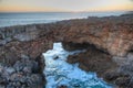 Sunset view of Boca do Inferno cave near Cascais, Portugal Royalty Free Stock Photo