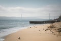 Sunset view of Bridge of 25th April and National sanctuary of Cristo Rei in Lisbon, Portugal Royalty Free Stock Photo