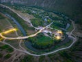 Sunset view of Butuceni village in Moldova Royalty Free Stock Photo