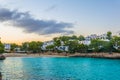 Sunset view of Cala d'or bay at Mallorca, Spain Royalty Free Stock Photo