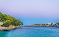 Sunset view of Cala d'or bay at Mallorca, Spain Royalty Free Stock Photo