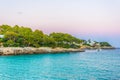 Sunset view of Cala d'or bay at Mallorca, Spain Royalty Free Stock Photo