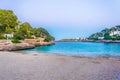 Sunset view of Cala d'or bay at Mallorca, Spain Royalty Free Stock Photo