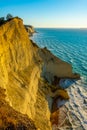 Sunset view of Cape Drastis a Corfu island, Greece Royalty Free Stock Photo