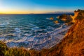 Sunset view of Cape Drastis a Corfu island, Greece Royalty Free Stock Photo