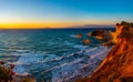 Sunset view of Cape Drastis a Corfu island, Greece Royalty Free Stock Photo