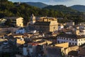 Sunset view from the castle on the town of Capdepera Majorca Royalty Free Stock Photo