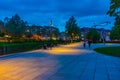 Sunset view of a channel in Aarhus, Denmark Royalty Free Stock Photo