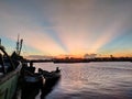 Sunset view from chennai N4 beach