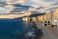 Camogli, Liguria, Italy picturesque fishermen village at sunset Royalty Free Stock Photo