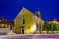 Sunset view of the Church of Saint iVan the baptist in Croatian