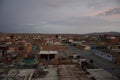 Sunset view of the city of Paracas. Peru Royalty Free Stock Photo