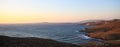 Sunset view in the coastline of Astypalaia island