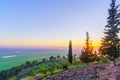 Sunset view of countryside, Jezreel Valley