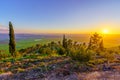 Sunset view of countryside, Jezreel Valley