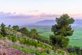 Sunset view of countryside, Jezreel Valley