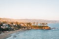 Sunset view of Crescent Bay in Laguna Beach, Orange County, California Royalty Free Stock Photo