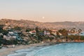 Sunset view of Crescent Bay in Laguna Beach, Orange County, California Royalty Free Stock Photo