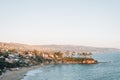 Sunset view of Crescent Bay in Laguna Beach, Orange County, California Royalty Free Stock Photo