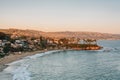 Sunset view of Crescent Bay in Laguna Beach, Orange County, California Royalty Free Stock Photo