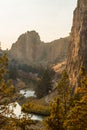 Sunset view of the Crooked River as it passes Smith Rock State Park