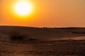 Sunset view in the desert of Oman Royalty Free Stock Photo