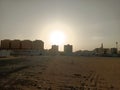 Sunset view in the desert UAE Ajman